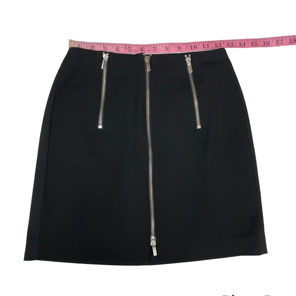 French Connection Full Zipper Front Mini Pencil Skirt in Black Size 0 - Picture 13 of 13